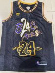 NBA 24 Kobe Bryant Lakers snake pattern Maillot noir